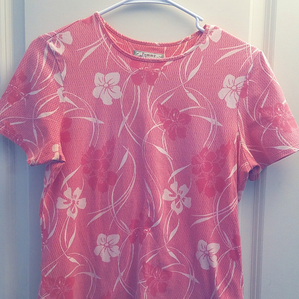 Tommy Bahama tropical short-sleeve, coral